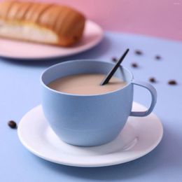 Mokken glazen koffie grote tarwe biologisch afbreekbare plastic cup mok voor watermelksap thee drinken gemakkelijk te reinigen