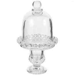 Tasses en verre plaque de dessert scellant bot à jar affichage boîte d'organisateur moderne avec couvercle en relief bol mariage