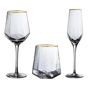 Mokken Goud gehamerd champagneglazen Wijnglazen Goblet-Champagneglas 231204