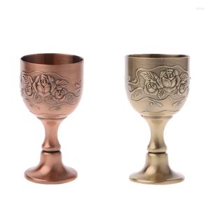 Mokken Golden Gotic Goblet Sculpture Vintage Handmade King's Royal Chalice Embossed Cup Wine Glass