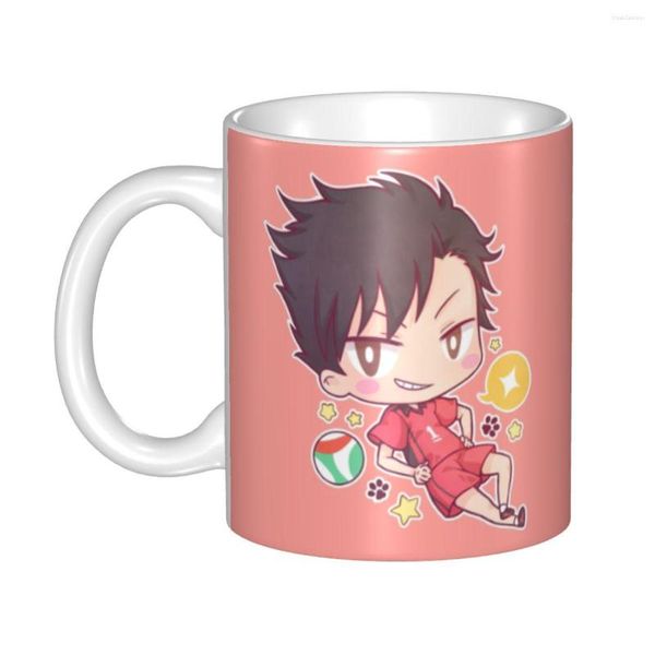 Tazas Haikyuu Tetsuro Kuroo taza de café DIY personalizado Japón voleibol Anime Manga cerámica té leche taza