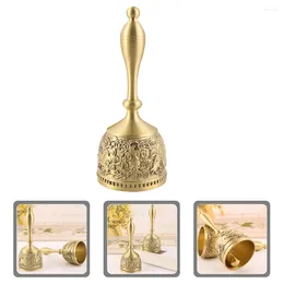 Mokken Hand Bell Metal Bar Brass Bells Desktop Vintage El Dish Restaurant Call Handmatig diner