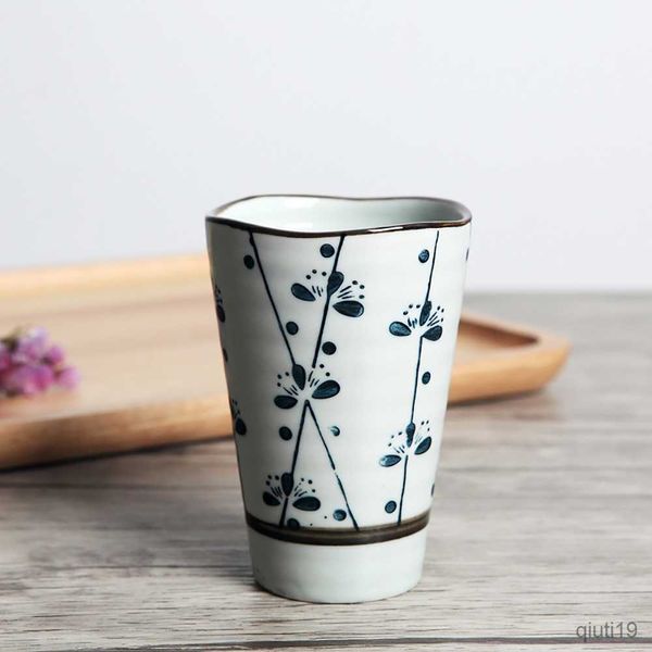Tasses Tasse à thé faite à la main Tasses en céramique de style antiquité japonaise unique Tasse de petit déjeuner durable en porcelaine de 300 ml Cadeau spécial pour les amis R230713