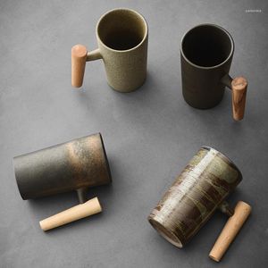 Mokken hand gewassen gepersonaliseerde geschenken Japanse handgemaakte ruw aardewerk mug koffiekopje retro oven originele bekers