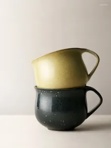 Mokken Handgemaakt grof Pottery Coffee Cup Hand Punch vintage mokoven gebakken eenvoudige home single creative