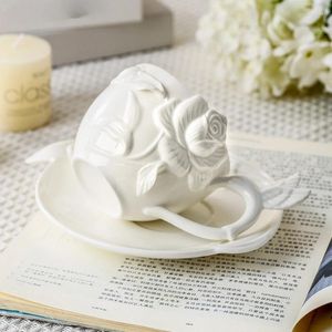 Mokken Handgemaakte Bloemen Koffiemok Driedimensionaal Reliëf Bloem Keramische Plaat Dessert Fruitbeker Servies Decoratie
