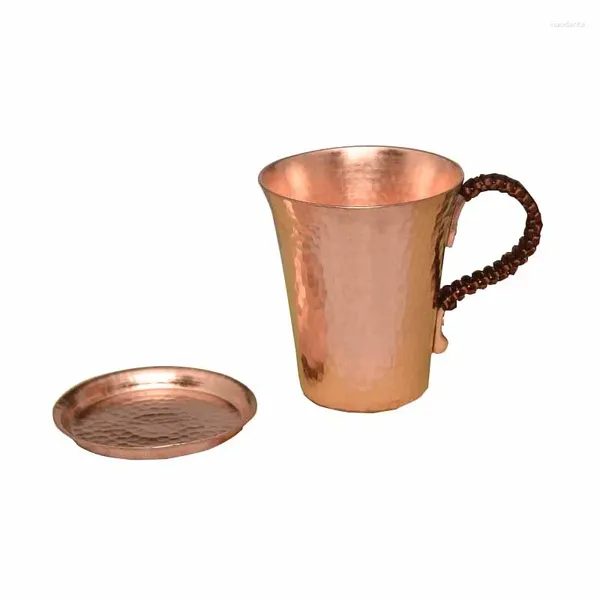 Tasses à la main martelées Moscou Mule Mug Pure Cuivre Rouge Cofee Vin Bière Tasse Lait Tumbler Pour Mules