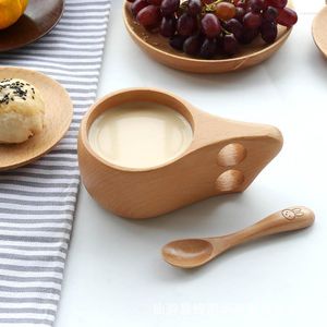Mokken handgemaakt houten theekopje houten koffie mok rubberen drinkware keuken benodigdheden cadeau thee melk beker
