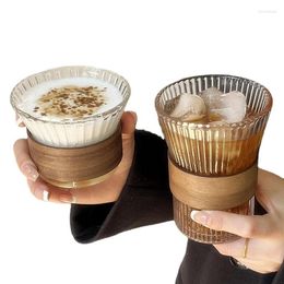Tazas colgando la taza de café con orejas heladas con leche americana premium exquisita té casero de vidrio bebida