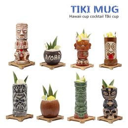 Tasses Hawaii Tiki Cocktail tasse bière boisson tasse vin en céramique idéal pour boire 231116