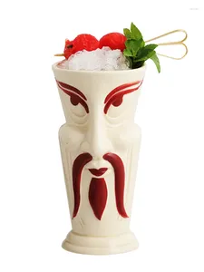 Tasses Hawaii Tiki Mug en céramique fait à la main dessin samouraï