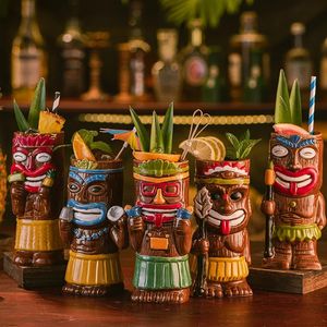 Mokken Hawaiiaanse Tiki Cup Cocktail Chief Serie Creatieve Keramische Bar Wijnglas tiki bar decoraties Ornamenten Gepersonaliseerde Gift 231212