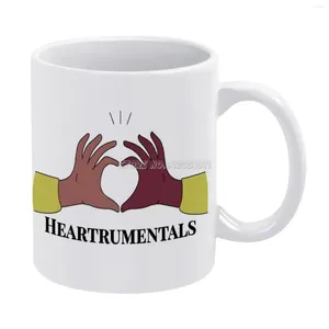Tasses Heartrumentals White Mug personnalisé Printed Druny Tea Cup Gift Personnalized Coffee Love n'est pas annulé voler