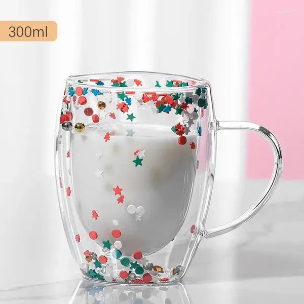 Tasses en verre à Double paroi résistantes à la chaleur, à haute teneur en Borosilicate, pour jus de bière, café, eau, boisson au lait