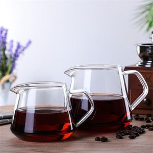 Tasses Verre résistant à la chaleur Pot de partage de café Serveur Bouilloire Brasseur Barista Percolateur Ensemble de tasses équitables Pichet à thé