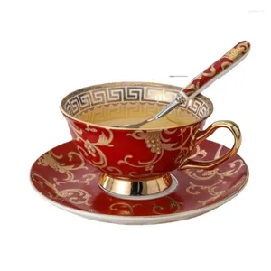 Tasses hf os china tasse à café plat set européen tasse de tasses à thé d'après-midi anglais tasse