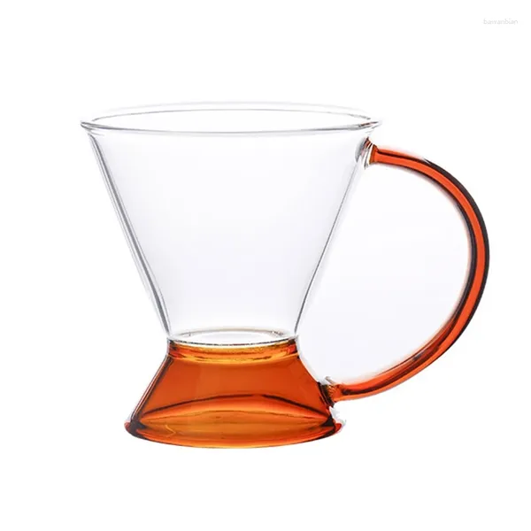 Tasses en verre à haute teneur en Borosilicate, tasse à thé rétro, café ambre