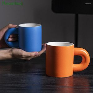 Mokken hoog pigment keramische slijpmokmok Melk ontbijt Cup Tea koffiekopjes Porselein drinkware Grote capaciteit spruitwater