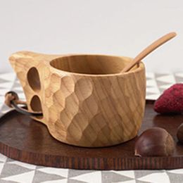 Tasses de haute qualité de jujube en bois scandinavie tasse en bois bouclé juice thé lait café outils de cuisine à boire