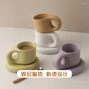 Mokken Holiday Gift Box Set Creative Ceramic Fat Mug Coffee Cup Plate Milk Tea Decorations