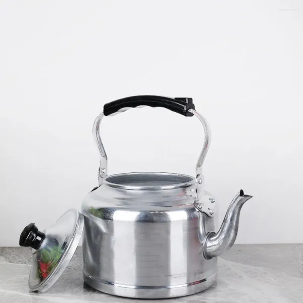 Tasses Théière de ménage Théière en aluminium Restaurant Bouilloire de bureau à domicile avec poignée 3L