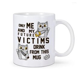 Tazas humor gato café taza de 11 oz cerámica taz de té regalo de cumpleaños de la oficina en casa cacao y las víctimas beben de esta entrega de caída dhhxe