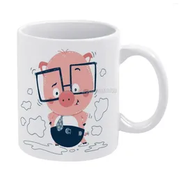 Tasses je suis mignonne!Café 330 ml de voyage créatif tasse de voyage et tasse de bureau drinkware tazza mignon bébé cochon pour bébés rose animal sucré c