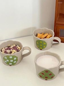 Tasses inspires coréenes rugueuse rastro rétro glace américaine latte lait tasse de café niche high sens girl