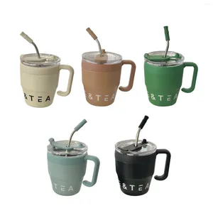 Tazas Copa aislada reutilizable Durable Paja de acero inoxidable portátil Paja para café Bebidas frías Agua Bebida de jugo de leche helada