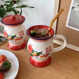 Tasses intéressantes tasses de vase chinois tasses à eau tasses de lait tasses à café tasses en émail nostalgique