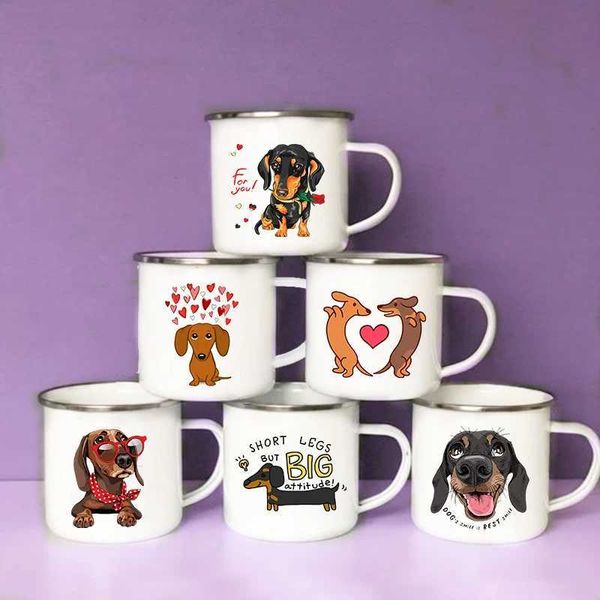 Tazas Intereses Sausage Impresión creativa Copa de café Copa Copa de vino de dibujos animados Beverage Beer Beer Milk Cup Regalo Dog J240428