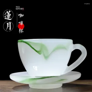 Tazas jade porcelana copa de vidrio esmalte de color personal kungfu sencillo de té de kungfu de alto grado para café accesorios de té chino