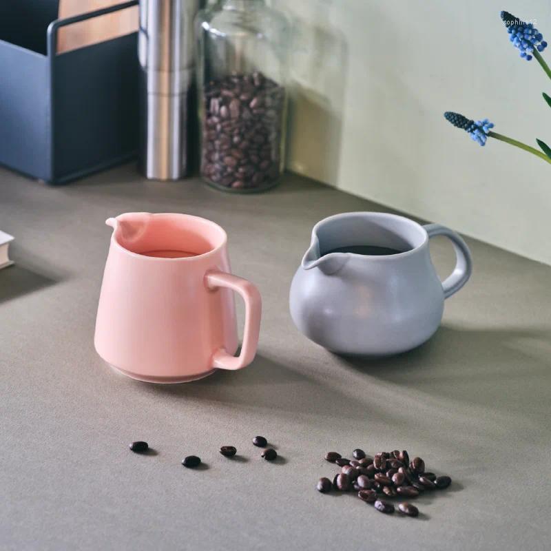머그잔 일본 종이 접기 미노-야키 피노트 세라믹 공유 냄비 손으로 양조 필터 컵 일본 커피