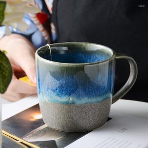 Tasses Tasse à café en céramique japonaise rétro four changement tasse à thé porcelaine thé tasses d'eau poterie tasse à thé Drinkware