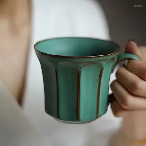Mokken Japanse keramische retro koffiemok eenvoudig kantoor middagtheekopje creatief grof aardewerk ontbijt melkbeker drinkware cadeau