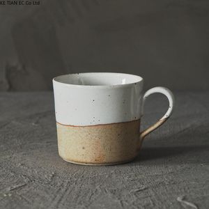 Tassen Japanische Retro Keramik Kaffeetasse 130 ml Kreative handgemachte Stoare Latte Einfaches Büro Nachmittagstee Geburtstagsgeschenk