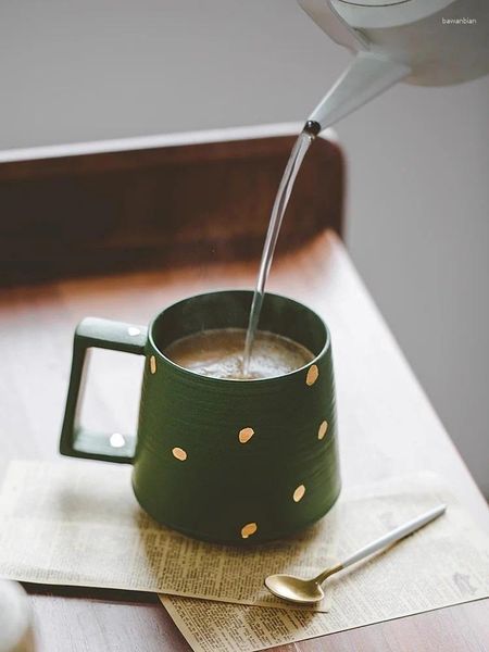 Tasses japonaises rétro rétro à la main créative rugueuse lait rauque café petit déjeuner petit déjeuner de l'après-midi.