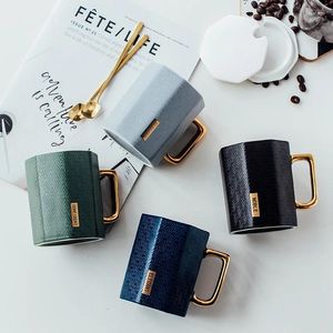 Mokken Japans Simple Ceramic Mug Ins Brand Creative Office Coffee Coffee Home Water Water Cups With Cover Lepoon