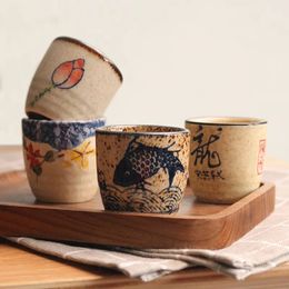 Mokken Japanse stijl keramische antieke witte wijn beker sake set thuis retro koffiekopje wijn pot shochu klassieke cup 230928