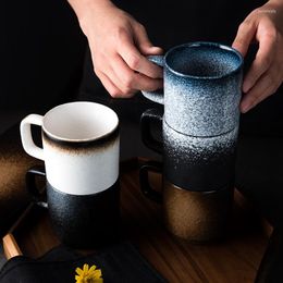 Mokken Japanse stijl Ceramics Glass Koffie Mok Kantoor Snowflake Theakup Huishoudelijk Melk drink Juice Cup Geur geschenken