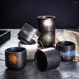 Mokken Japanse stijl theekop oven transformatie keramische espresso theekopje stapelbaar ruw aardewerk koffiemok wijn drinkware