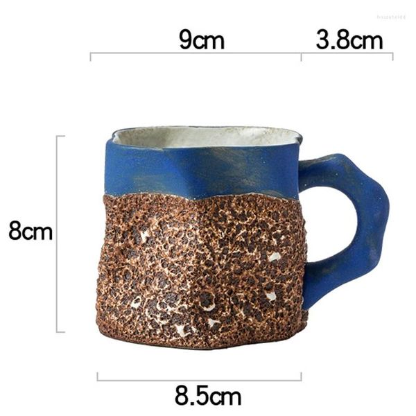 Tasses japonaises Vintage de forme spéciale, tasse faite à la main, poterie grossière, tasse de four pour tasses de thé, cadeau de Couple mignon de voyage de café