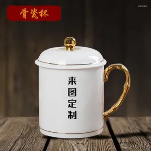 Tasses jingdezhen en céramique tasse de thé en porcelaine de porcelaine à l'eau avec salle de couvercle de la salle de réunion de la salle