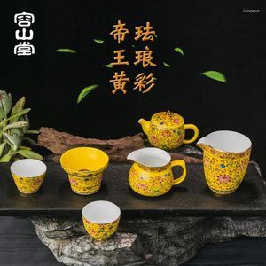 Mokken Jingyun email Cover theekop keramische grote theepot werper Jingdezhen theeset