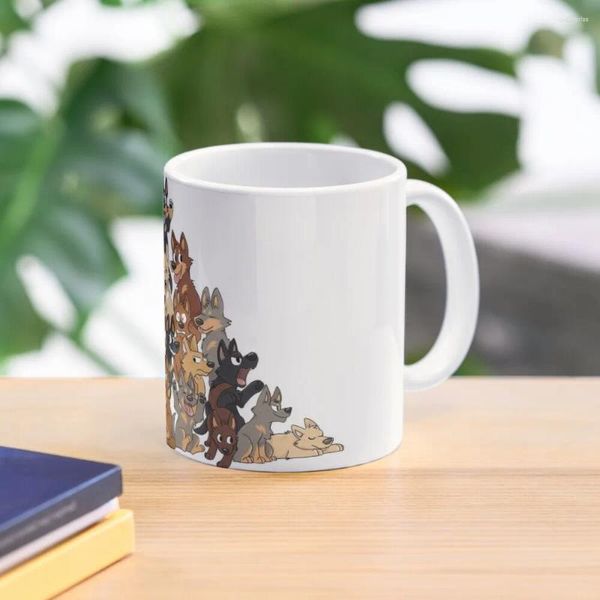 Tazas Kelpie Pile Taza De Café Tazas De Café Té De Porcelana Y