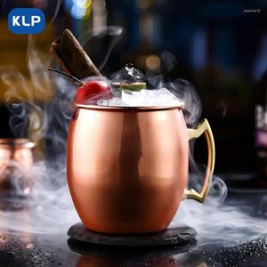 Tasses KLP Hammer Point Copper Mug Moscou Mule Mule en acier inoxydable Cocktail Metal Tobus