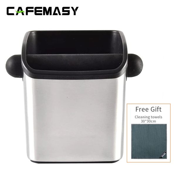 Tasses frapper boîte pour expresso café marc en acier inoxydable anti-dérapant mouture poubelle Barista outils ménagers café accessoires 230826