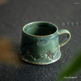 Tazas paisaje ermitaño taza hecha a mano artista de cerámica hecho a mano Jingdezhen Taza de cerámica hogar cumpleaños regalo café