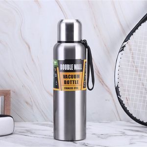 Mugs Large Capacity Portable Thermo Stainless Steel Cup Vacuum Flask Insulated Tumbler With Rope Bottle 230923