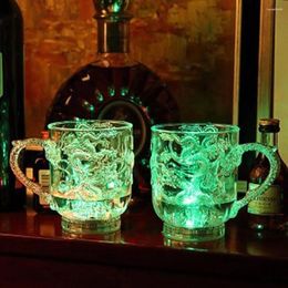 Tasses LED Flash magique couleur changeante Dragon tasse eau activée lumière bière café lait thé vin whisky tasse cadeau de voyage